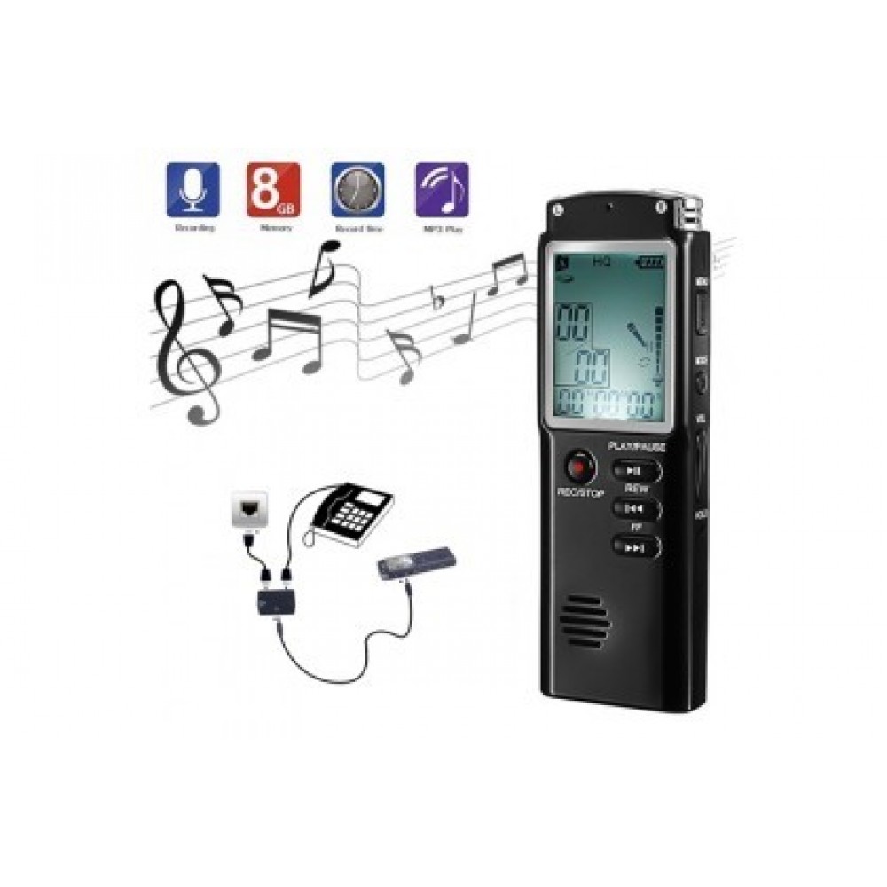 8 Hour Multifunction with 8GB Digital Voice Recorder
